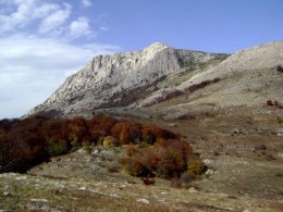 Вид на Эклизи-Бурун с юго-востока. Чатыр-Даг. Крым. Гора Чатыр-Даг.